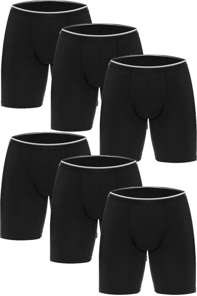 6'lı Likralı Uzun Erkek Boxer 1004 - SİYAH
